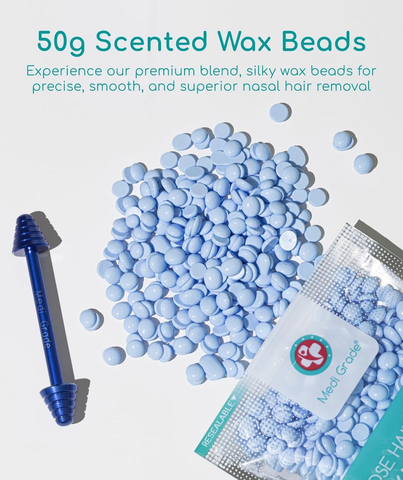 Medi Grade Nose Hair Removal Kit for Men and Women with Reusable Wax Stick, 1.76 oz - Eco-friendly Set for Removing Unsightly, Itchy Nose Hairs Includes Beads, Tape and Bag - Image 5
